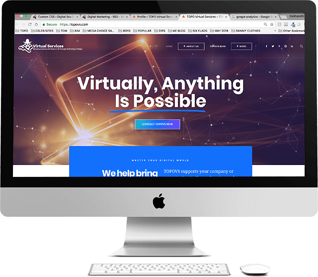 topo virtual services website mockup